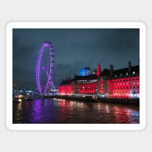 London Eye Ferris Wheel in Blue colour Sticker